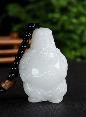 和田玉武财神关公手把件新疆白玉