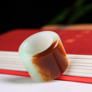 新疆和田玉糖白玉扳指男大拇指指环戒指文玩扳指天然玉石玉石雕刻