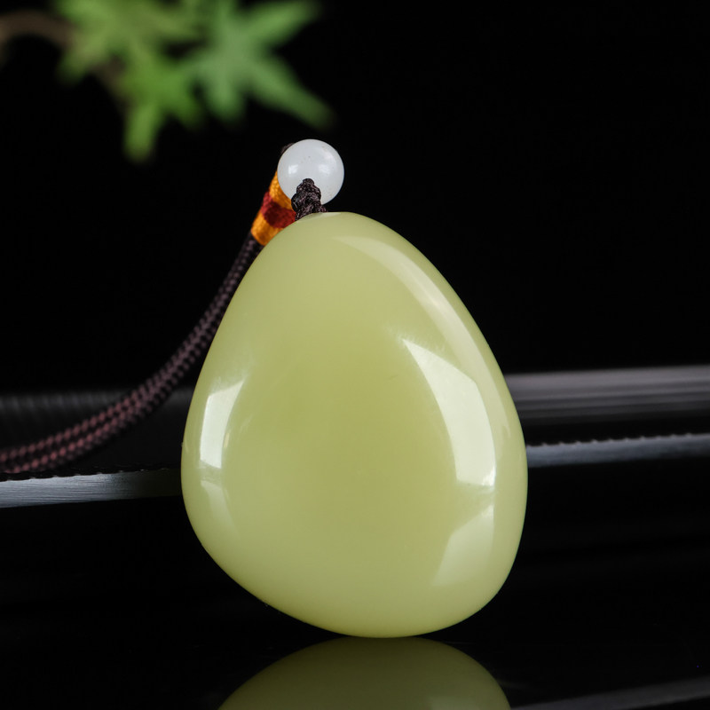 新疆和田玉黄口料小号原石手把件男女玉石吊坠把玩件玉挂件钥匙扣