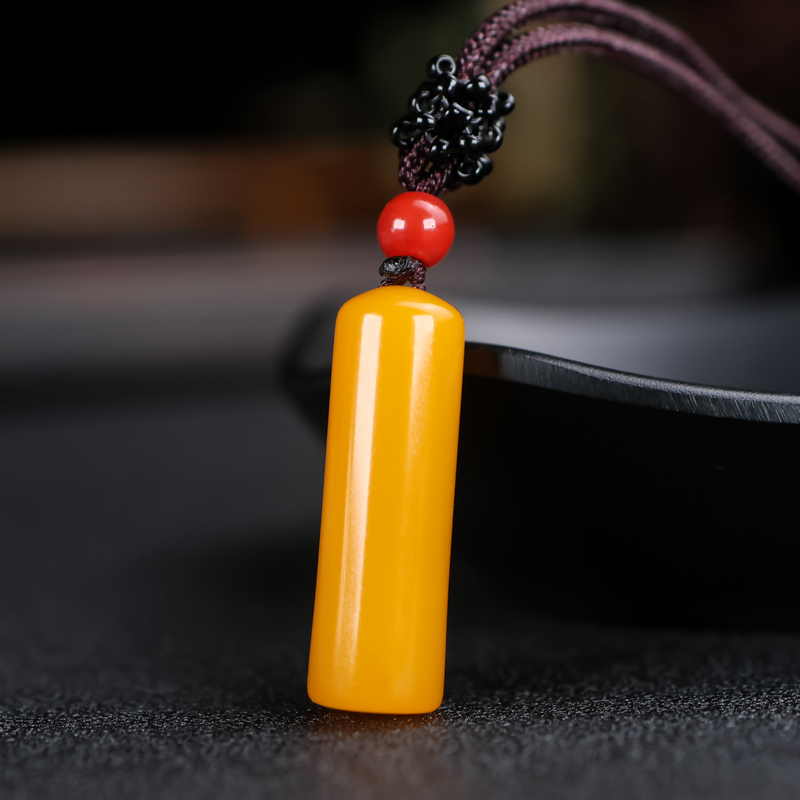 黄龙玉原石吊坠黄玉挂件