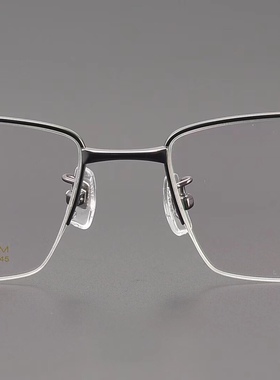 深圳制造厂家清货特价包邮黑色纯钛半框男女近视眼镜框架质量超好