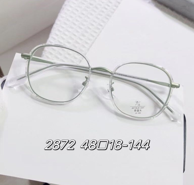 快抢今天特价一副透明绿色小框135MM女近视眼镜框架很轻48-18-144