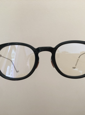 超高品质黑色意大利板材制造男女近视眼镜框架纯钛镜腿50-21-145