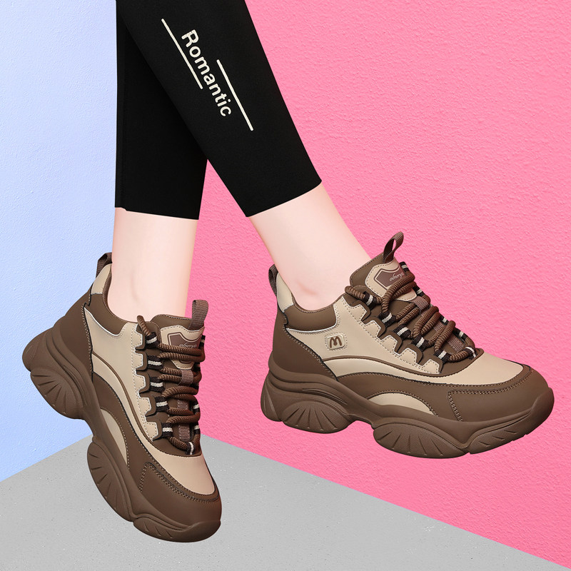 颜值旅游老爹鞋女鞋2026秋冬新款休闲厚底秋冬拼色加绒运动鞋子女,女鞋,时尚休闲鞋,淘宝优惠券,粉丝福利购,淘宝优惠卷