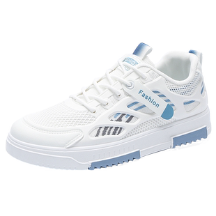 男鞋2025夏季新款透气薄款网面鞋韩版潮流休闲板鞋运动时尚小白鞋