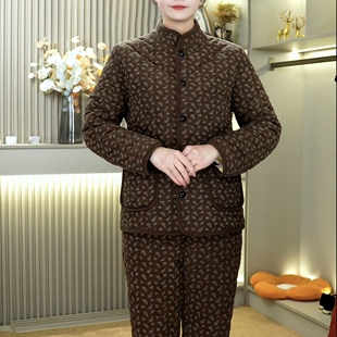套装2025外穿中老年棉服新款常规款中老年女装百搭冬装民族风