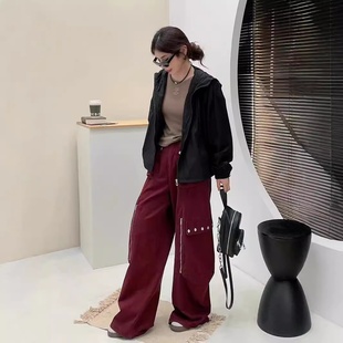 外套女宽松休闲韩版 学院风新款 连帽工装 长袖 外套开衫 24年秋款