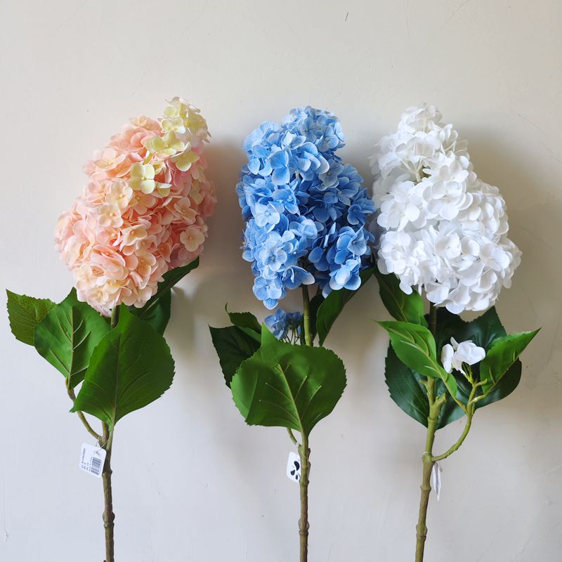 客厅茶几摆件仿真手感塔形绣球花 婚礼路引排花仿真假花绣球花束