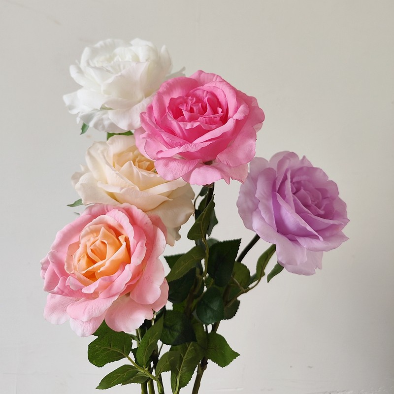 欧月保湿玫瑰花装饰花卉仿真花高档客厅电视柜餐桌塑料花假花摆设,家居饰品,仿真花/假花,淘宝优惠券,粉丝福利购,淘宝优惠卷