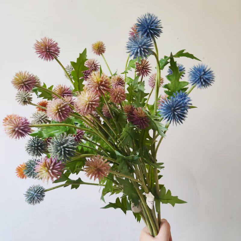 北欧高仿真蓝星球仿真蓝色果子 小刺果 刺芹果 中式样板间装饰果