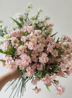 康乃馨仿真花束勿忘我小雏菊插花假花室内装饰花干花摆设客厅摆
