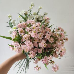 康乃馨仿真花束勿忘我小雏菊插花假花室内装饰花干花摆设客厅摆