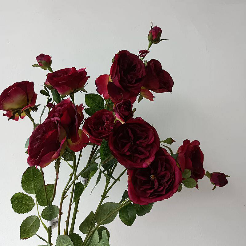 仿真花 奥斯汀玫瑰 单枝假花 绢花 家居软装 摄影道具 花束主花