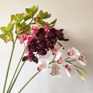 仿真手感锦绣大蕙兰蝴蝶兰惠兰 假花家居装饰花摆件婚庆拍摄花艺