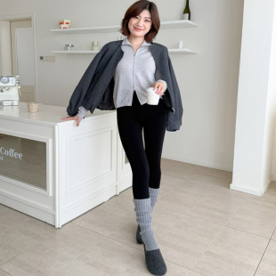 27051 加绒350g慕斯云朵女高腰保暖打底裤 naive madam内目2025冬季