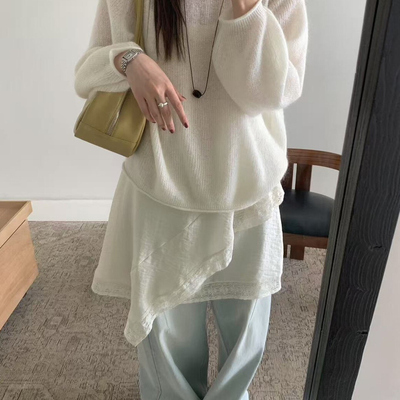 feelblessed毛衣+背心裙+牛仔裤