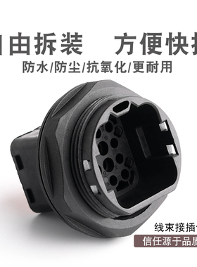 16孔 ITT  汽车防水连接器接插件线束插头线132124-000 大小孔