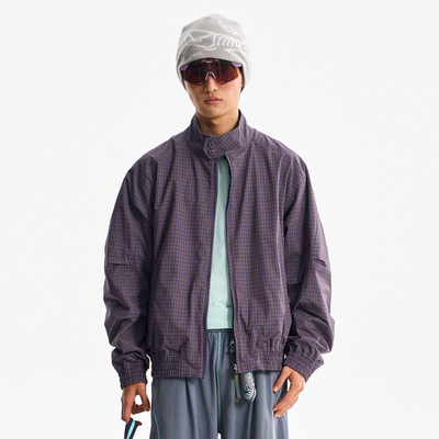 撞色双面穿立领夹克宽松短款男式