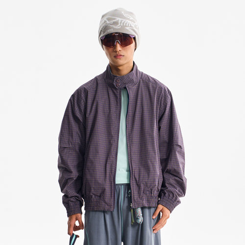 撞色双面穿立领夹克宽松短款男式