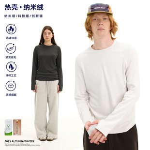 BRAVE T恤男女25秋冬 FLYING优可丝科耐丽纳米绒插肩保暖打底长袖