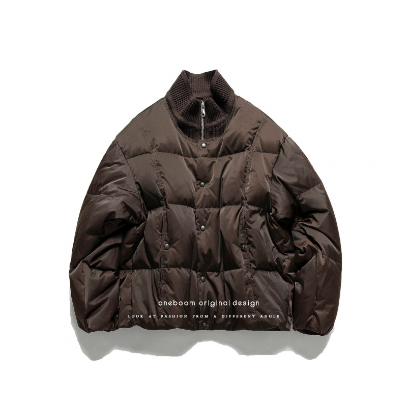 25冬季新潮牌立领保暖连帽羽绒服