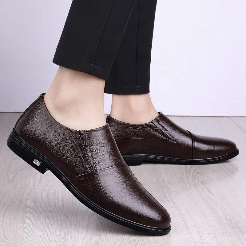 头层牛皮男士皮鞋男真皮英伦豆豆鞋商务正装休闲高级感软底乐福鞋,流行男鞋,休闲皮鞋,淘宝优惠券,粉丝福利购,淘宝优惠卷