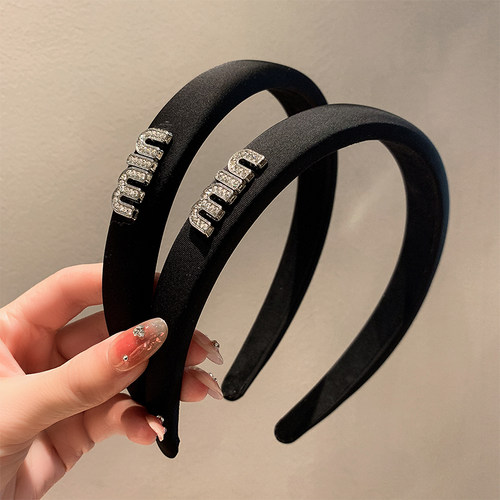 发箍海绵简约百搭字母