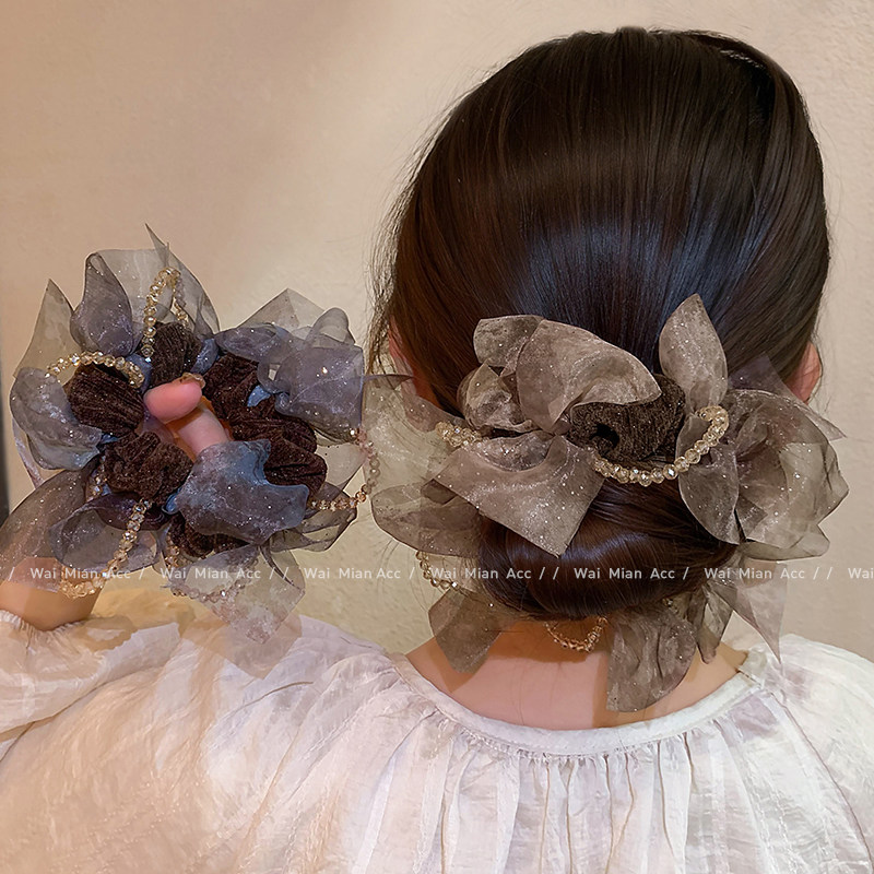 2026新款绢纱蝴蝶结大肠发圈女高级感扎丸子头绳盘头发马尾发饰,饰品/流行首饰/时尚饰品新,发饰,淘宝优惠券,粉丝福利购,淘宝优惠卷