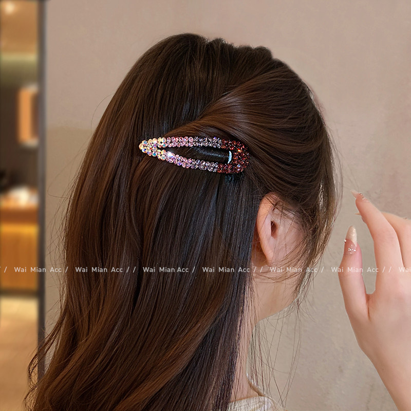 多巴胺彩色水钻掰掰夹发卡女高端轻奢刘海耳边夹新款百搭碎发夹,饰品/流行首饰/时尚饰品新,发饰,淘宝优惠券,粉丝福利购,淘宝优惠卷