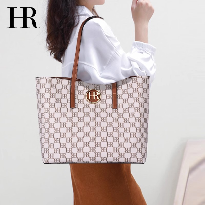 HR赫莲娜女包2025百搭撞色托特包