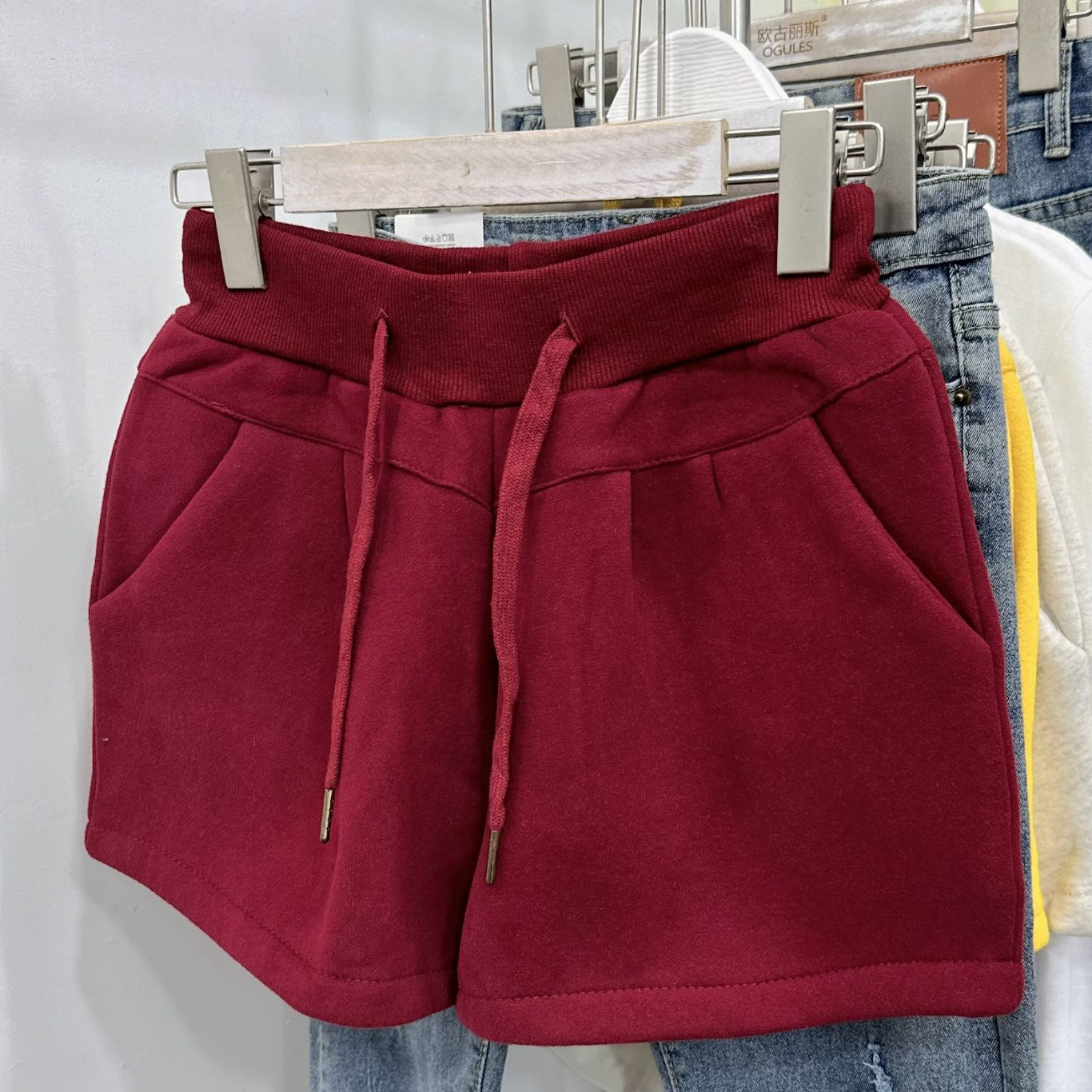 秋冬加绒加厚港风抽绳宽松卫裤