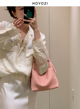 【小优家包包】HOYOZI真皮女包极简饭盒托特包手提单肩斜挎包2025