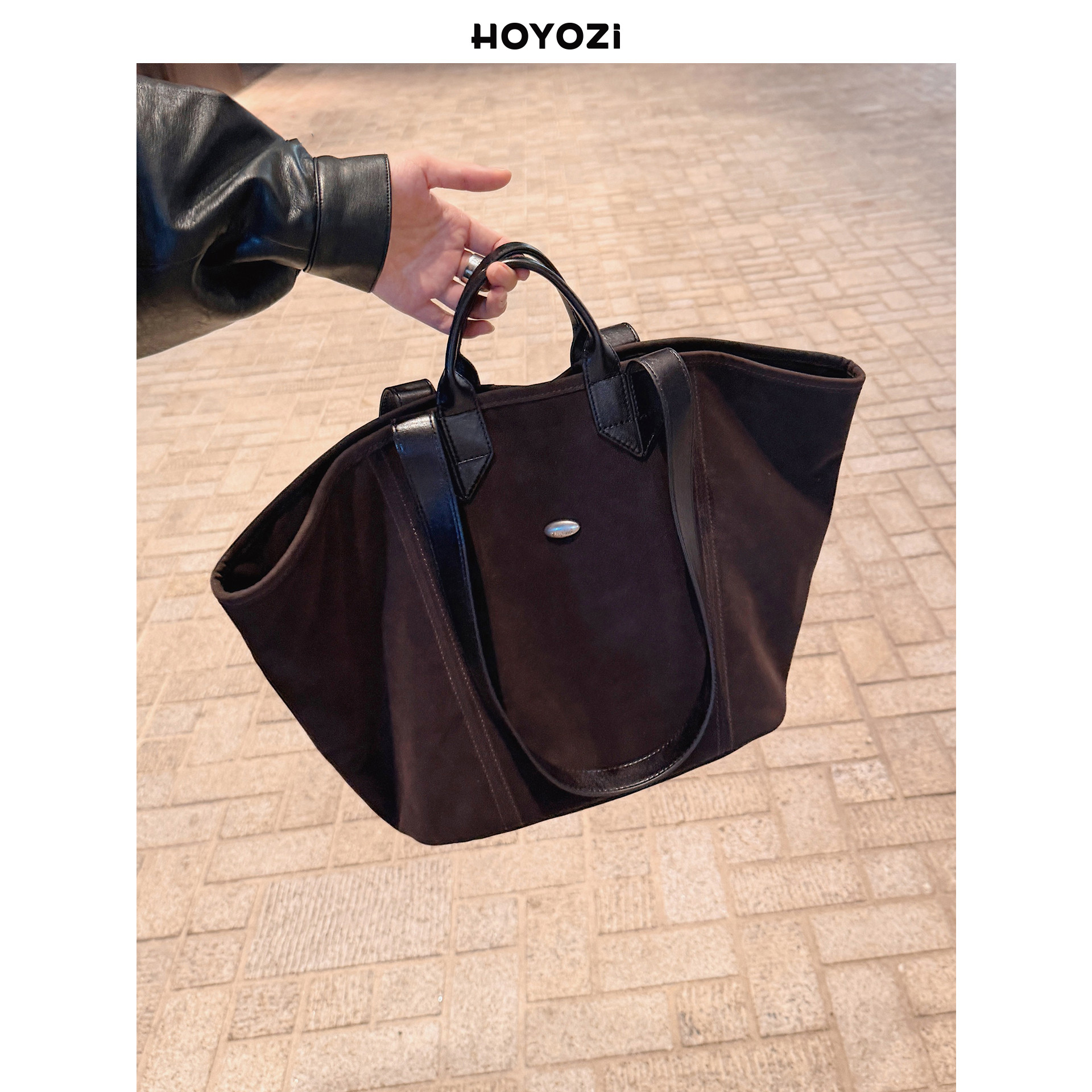 【小优家包包】HOYOZI原创 秋冬托特包包女款单肩斜挎大容量通勤
