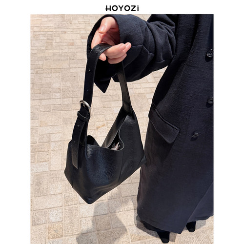 【小优家包包】HOYOZI头层牛皮腋下包包女式2025新款单肩斜挎包