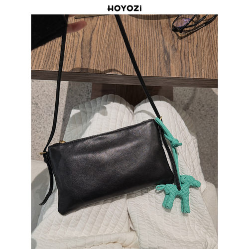 【小优家包包】HOYOZI真皮手机小挎包包女式2026新款单肩腋下包