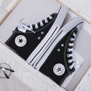 百搭透气板鞋 经典 男情侣款 男女透气潮流休闲鞋 款 牛筋底高帮帆布鞋