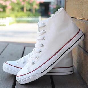 款 百搭透气板鞋 牛筋底高帮帆布鞋 男情侣款 男女透气潮流休闲鞋 经典