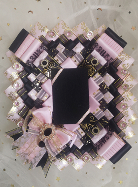 伊奈原创设计5.5cm*8.4cm粉黑色3寸照片展示托卡片托图片为例图