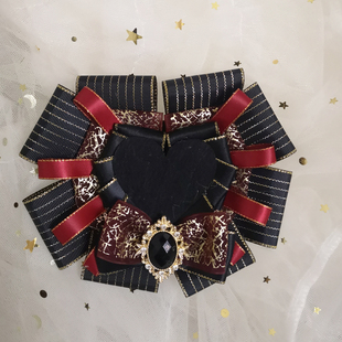 伊奈原创设计小心形黑红吧唧托手作复古洛丽塔谷美填充配饰二次元