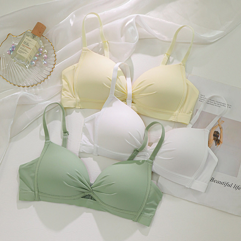 新款镂空薄款内衣女大胸显小胸聚拢无痕收副乳吸汗防下垂文胸