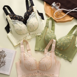 新款 院线养护蕾丝小胸聚拢文胸无钢圈舒适调整型性感抑菌内衣女