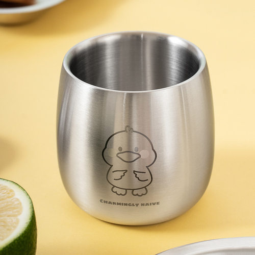 304不锈钢儿童水杯双层隔热防烫摔卡通创意宝宝口杯子幼儿园学生