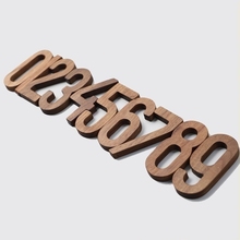 北美黑胡桃实木数字门牌号北欧风酒店民宿房间号墙饰摆件墙壁装饰