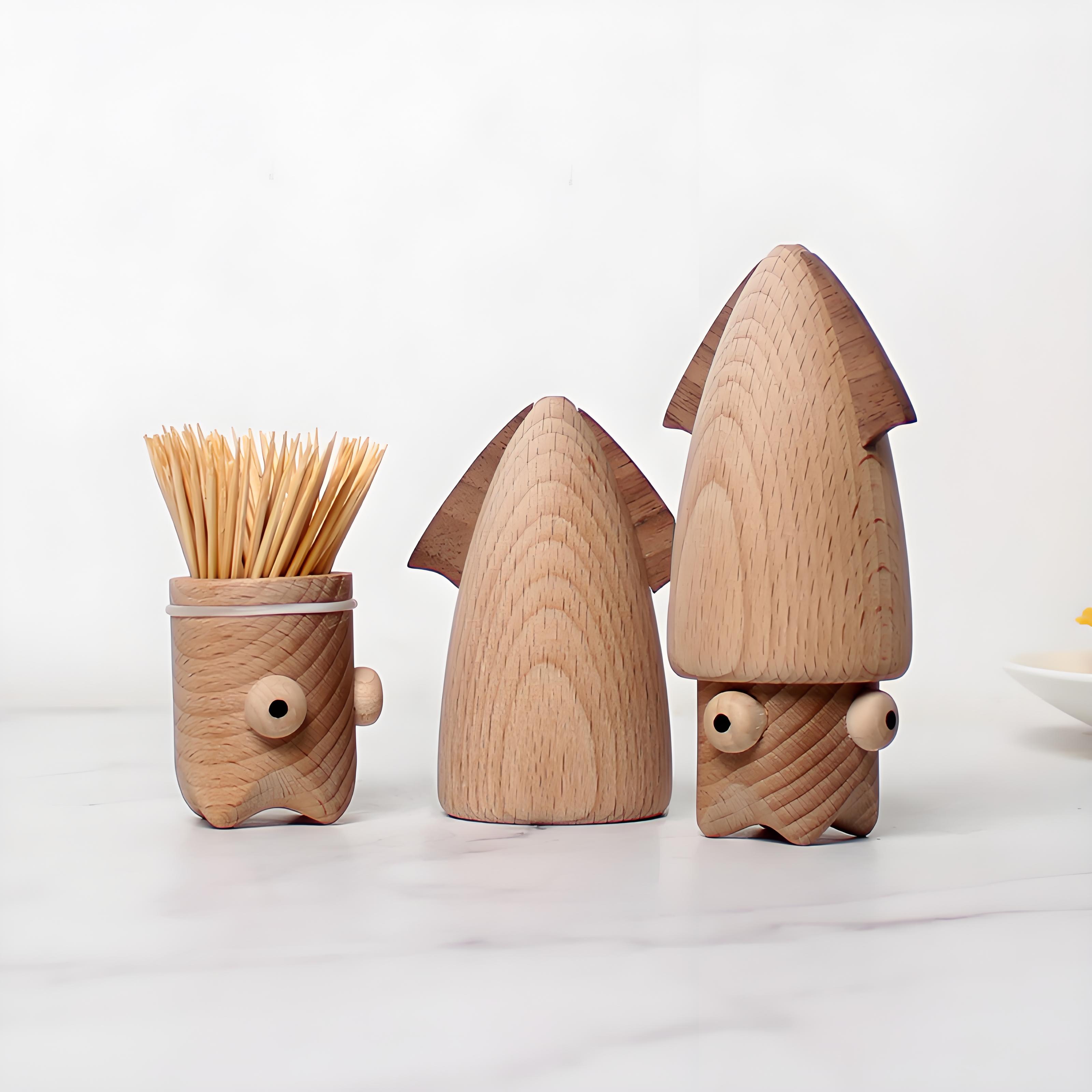 创意牙签盒牙签筒摆件实木餐厅
