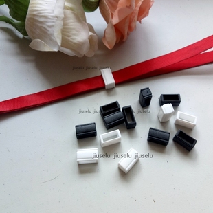 照相机带配件内径1.1厘米宽尼龙束口扣黑色白色方扣1元 4个