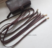 口金包细包带棕色牛皮油蜡皮细包带5毫米粗口金包小钩子包带