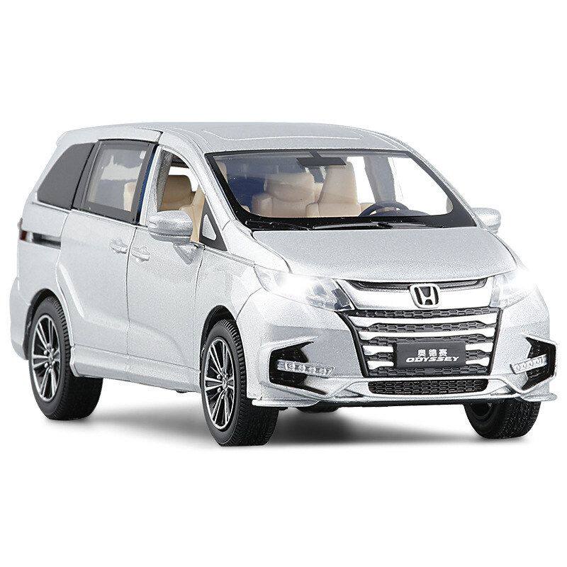 JKM1/32本田奥德赛合金汽车模型回力声光玩具面包商务车MPV仿真车