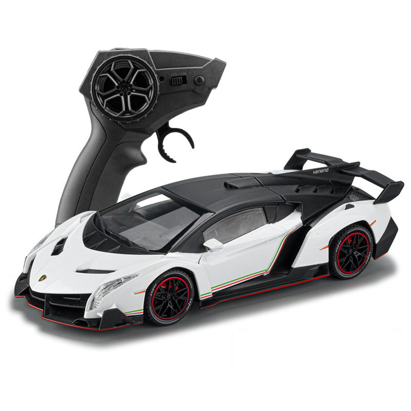 车致合金车模1:24兰博基尼遥控车声光儿童玩具车模型摆件男孩礼物