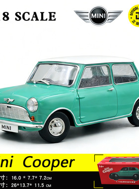 马珂垯1/18大号合金汽车模型MINI COOPER车迷你仿真玩具收藏摆件