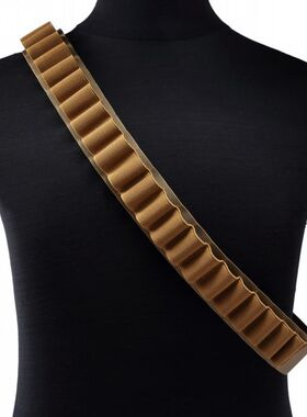 军迷战术27孔12GA霰弹枪打猎子弹散弹腰带 CS野战弹壳斜挂收纳带